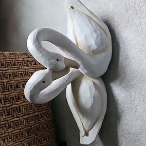 Elegant White Swan Sculpture